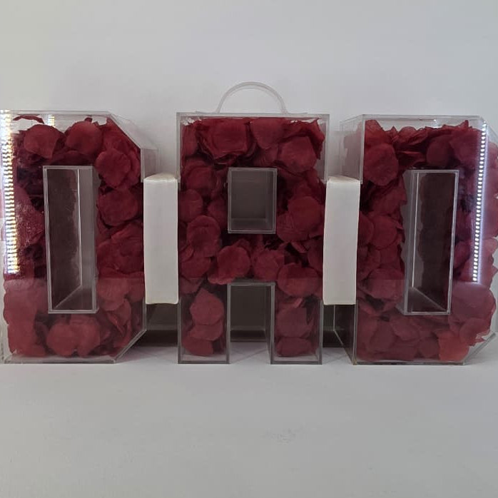 DAD Petal-Filled Acrylic Box